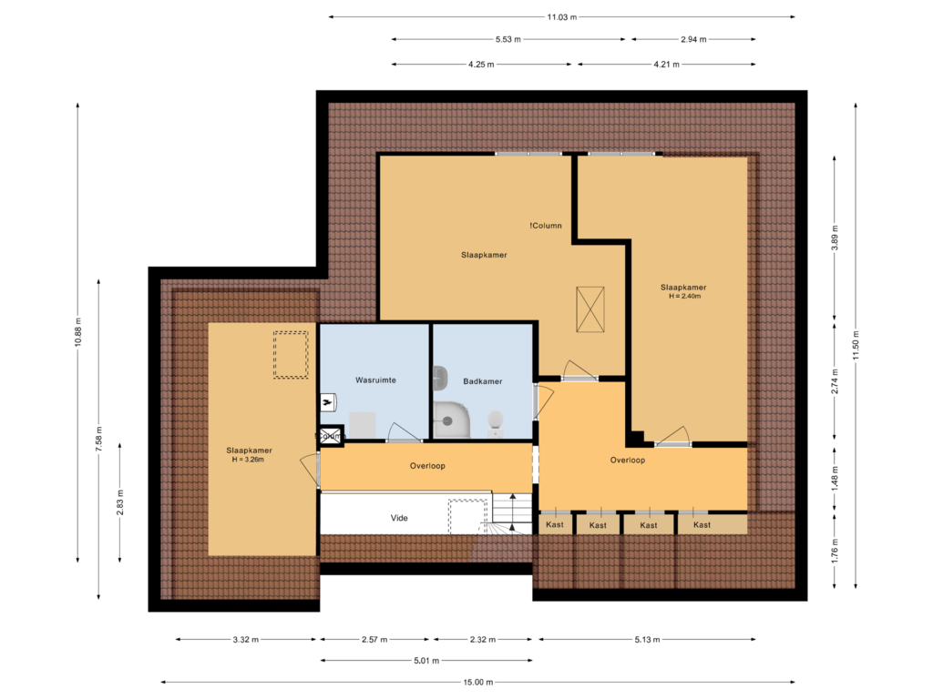 View floorplan of Eerste verdieping of Kwikstaart 5