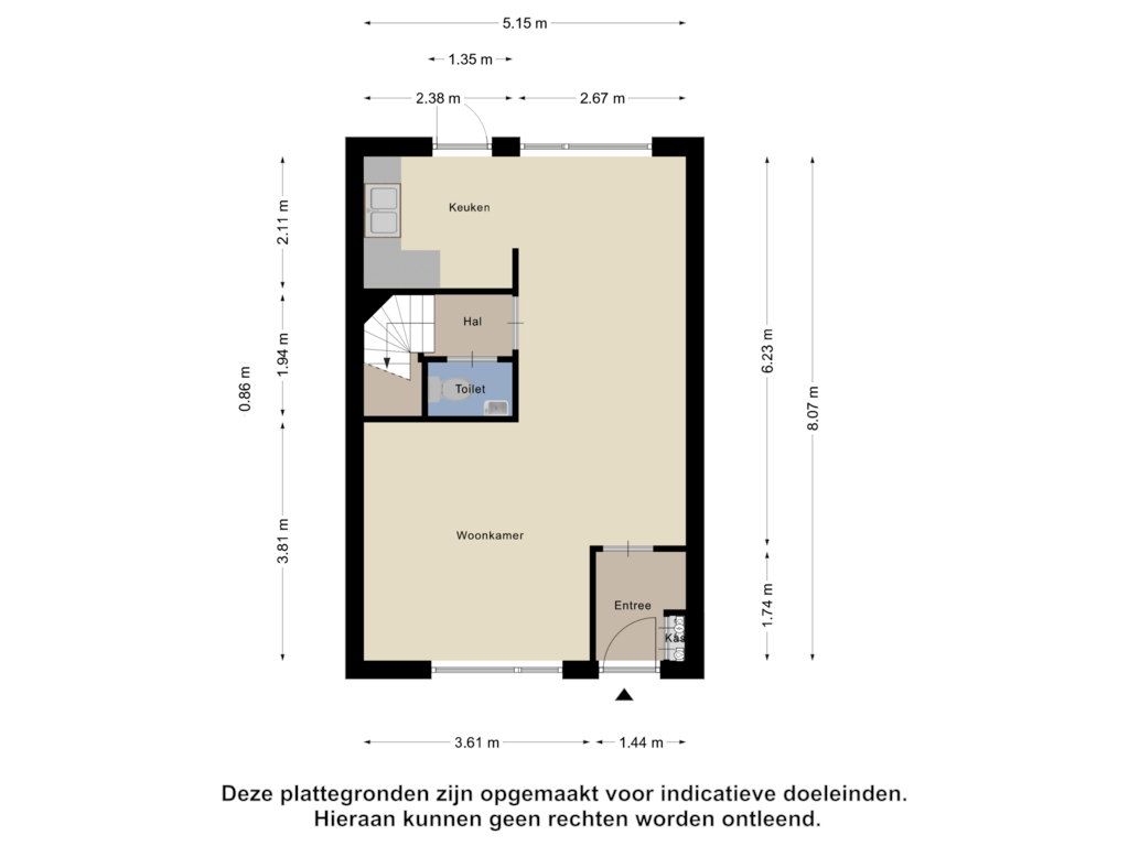 Bekijk plattegrond van Begane Grond van Burgemeester Blessinglaan 20