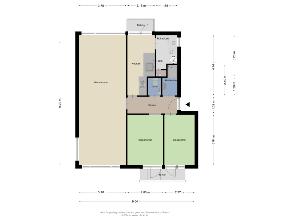 Bekijk plattegrond van Appartement van Hultersdreef 24-D