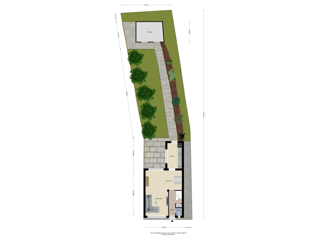 Bekijk plattegrond van Begane Grond Tuin van Hoogstraat 405