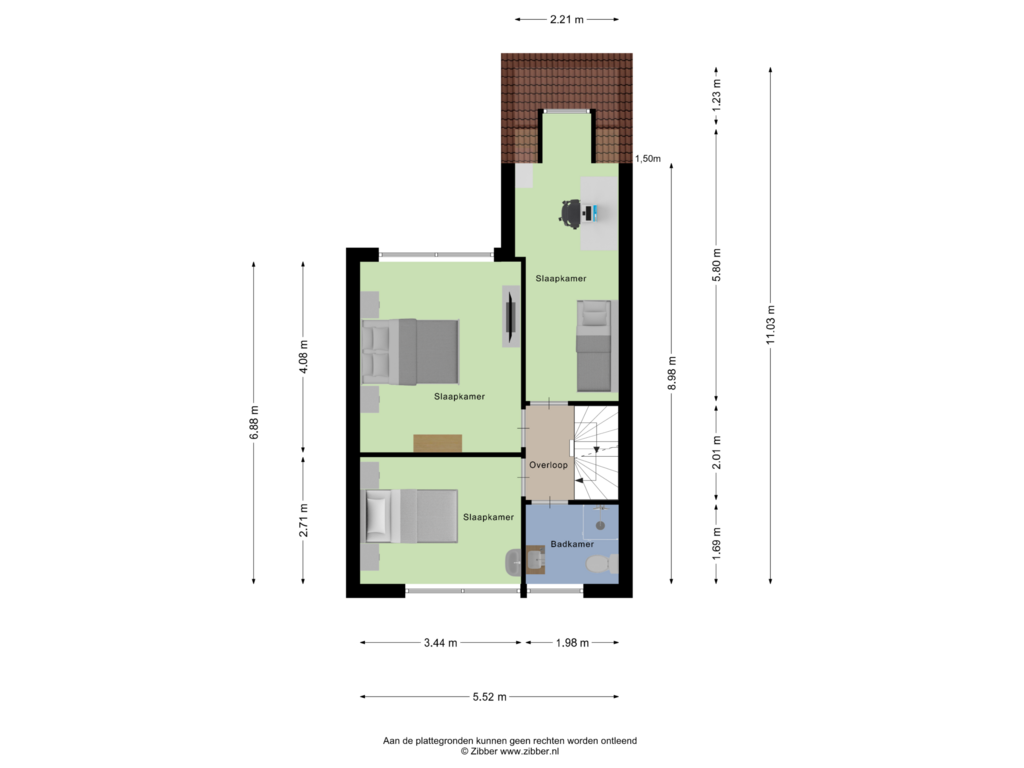 Bekijk plattegrond van Ereste Verdieping van Hoogstraat 405