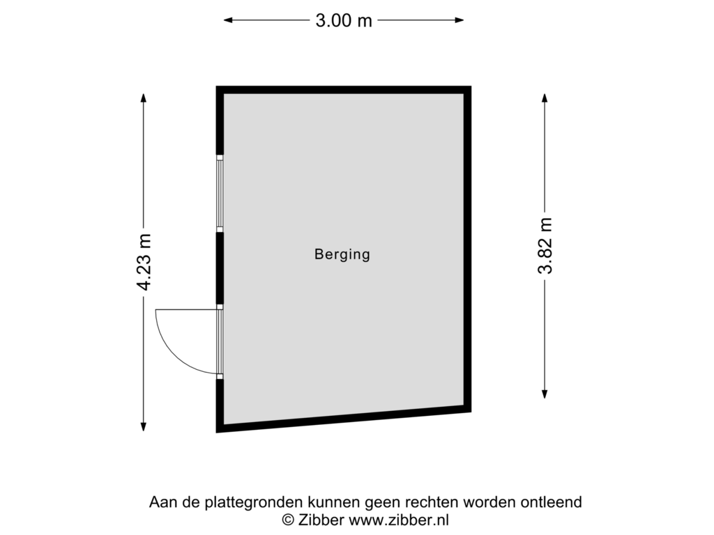 Bekijk plattegrond van Berging van Hoogstraat 405