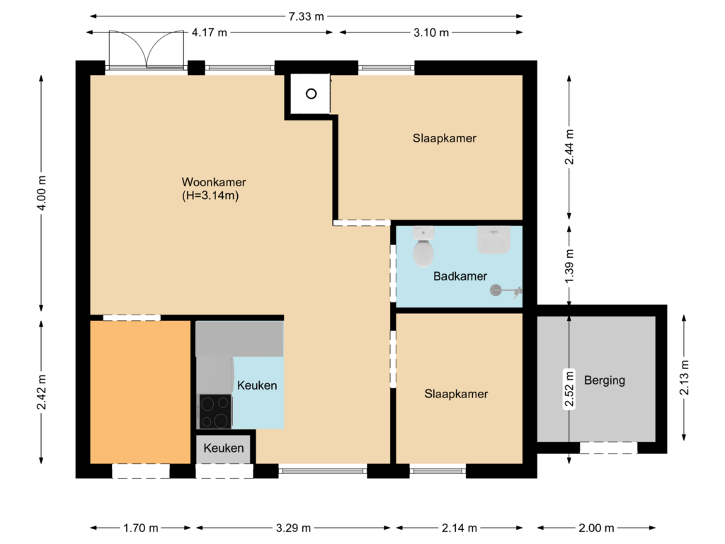 Bekijk plattegrond van First floor van Proefpolder 383