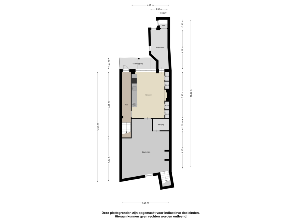 View floorplan of Souterrain of Nieuwe Haven 25