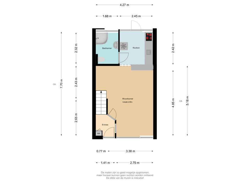 Bekijk plattegrond van Begane grond van Zonnebloemstraat 20