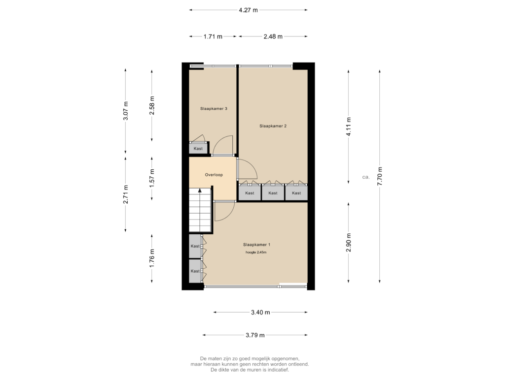 Bekijk plattegrond van Verdieping van Zonnebloemstraat 20