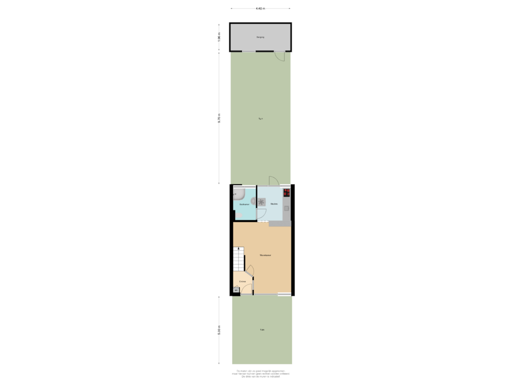 Bekijk plattegrond van Begane grond met tuin van Zonnebloemstraat 20