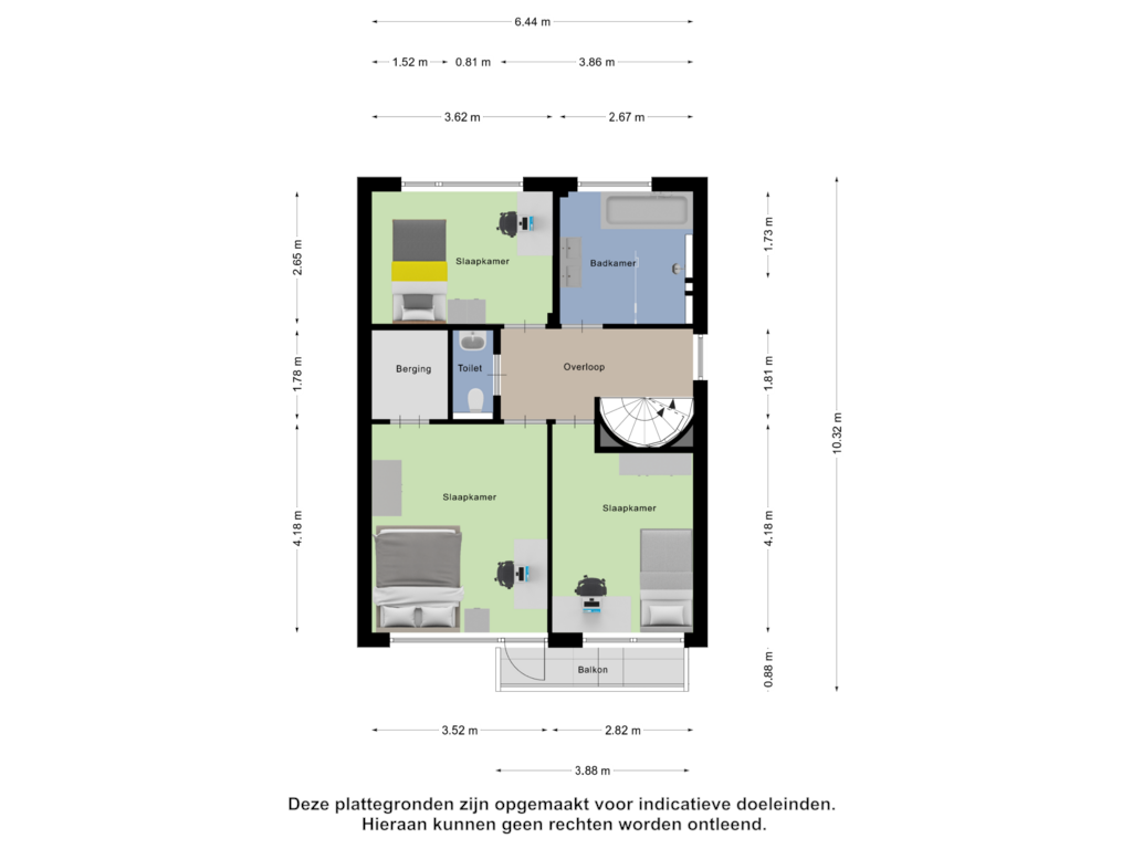 Bekijk plattegrond van Eerste Verdieping van IJssellaan 15