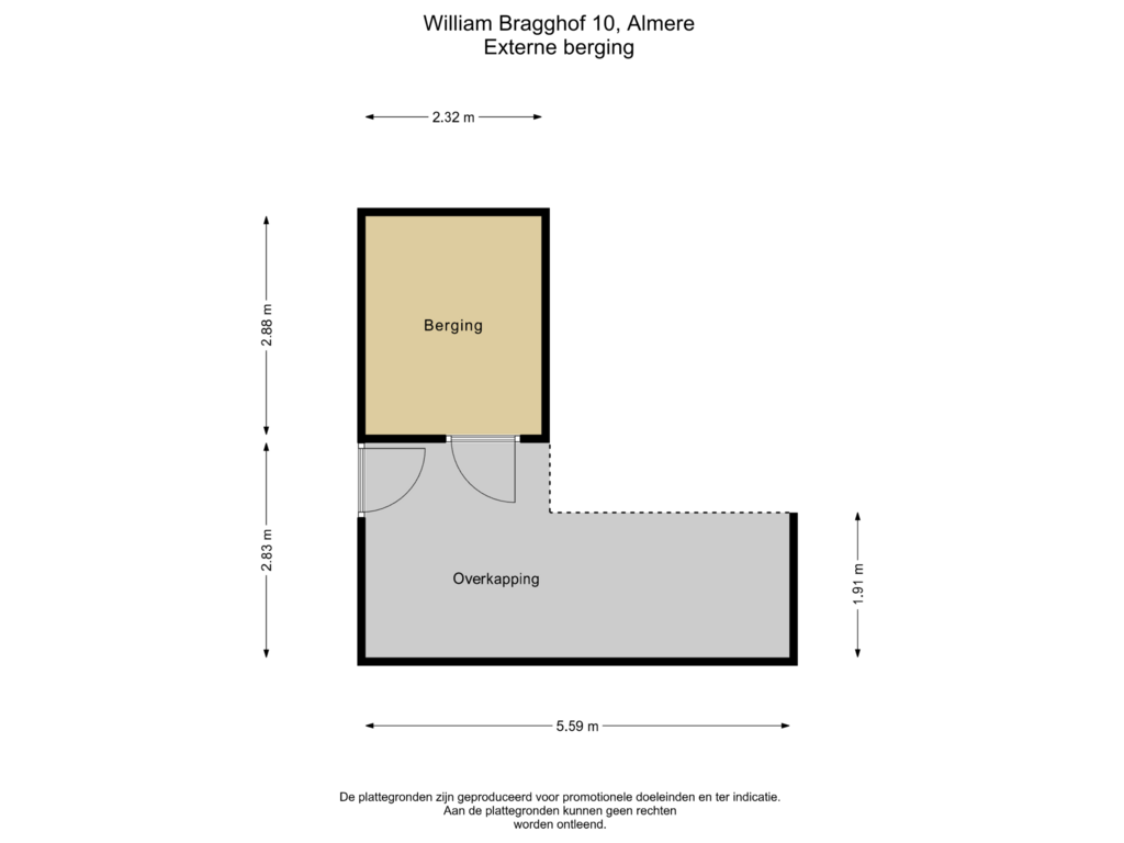 Bekijk plattegrond van Externe berging van William Bragghof 10