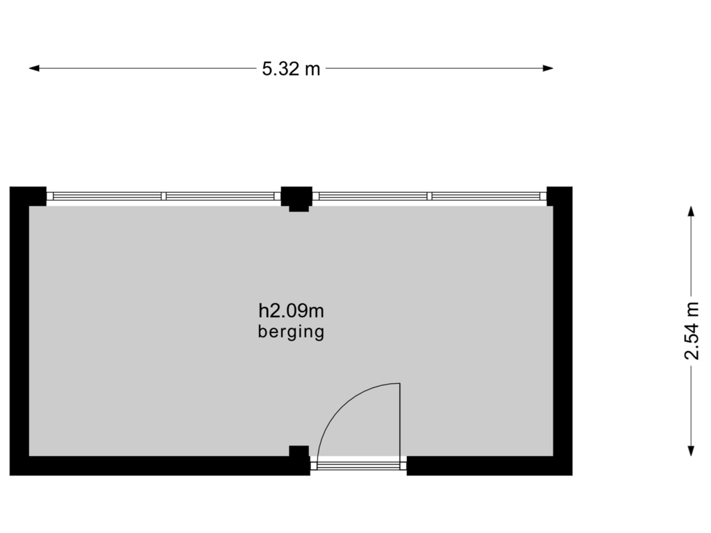 Bekijk plattegrond van Berging van Jacob van Campenstraat 9