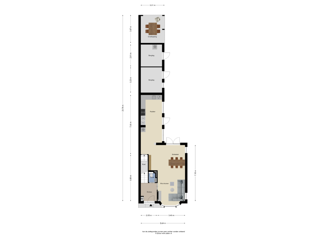 View floorplan of Begane grond of Goudbergstraat 48