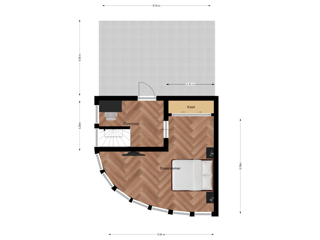 Bekijk plattegrond van Zolder van Bogaard 38