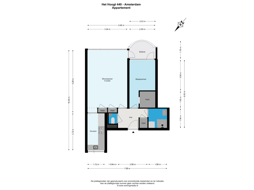 Bekijk plattegrond van Appartement van Het Hoogt 440