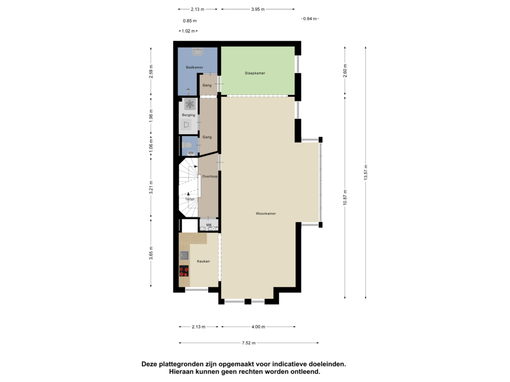 Bekijk plattegrond van Eerste Verdieping van Willebrordusplein 12-B