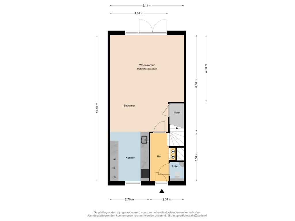 View floorplan of Begane grond of Benthuislaan 32