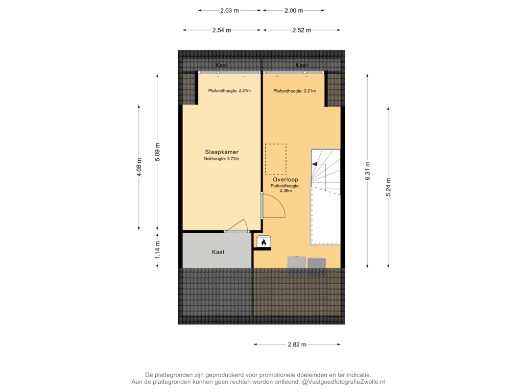 View floorplan of 2e verdieping of Benthuislaan 32