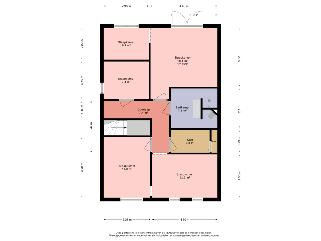 Bekijk plattegrond van 1e verdieping van Biancaland 103