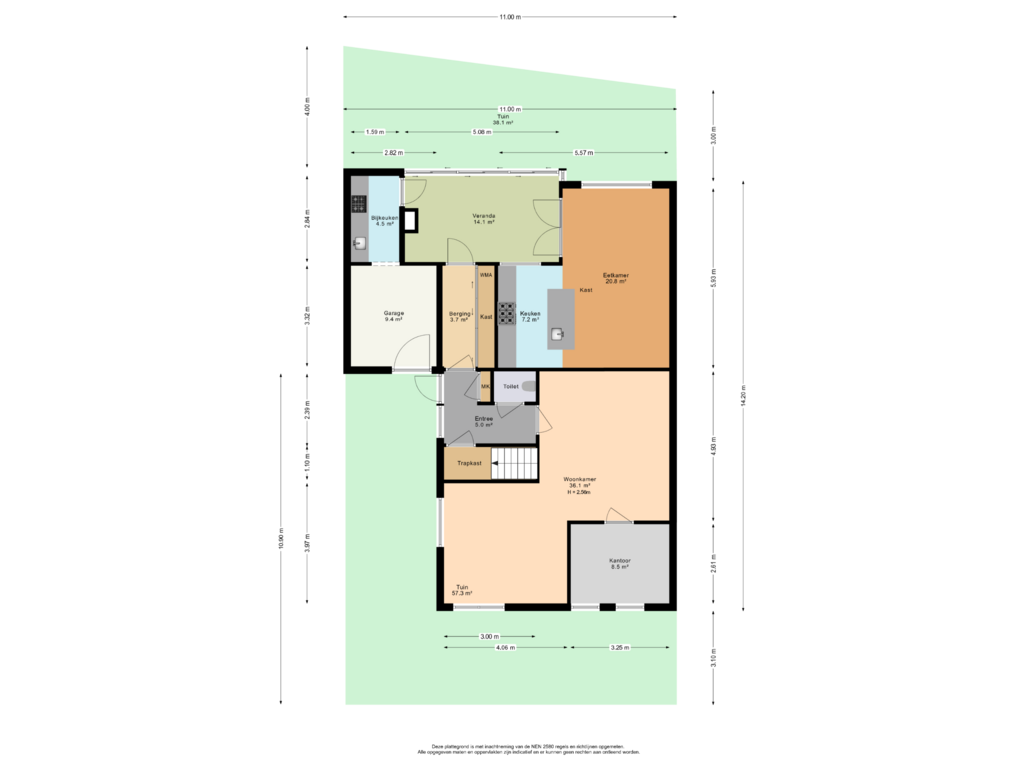 Bekijk plattegrond van Begane grond perceel van Biancaland 103