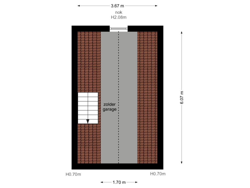 Bekijk plattegrond van Zolder garage van Burg Kronenburgln 1