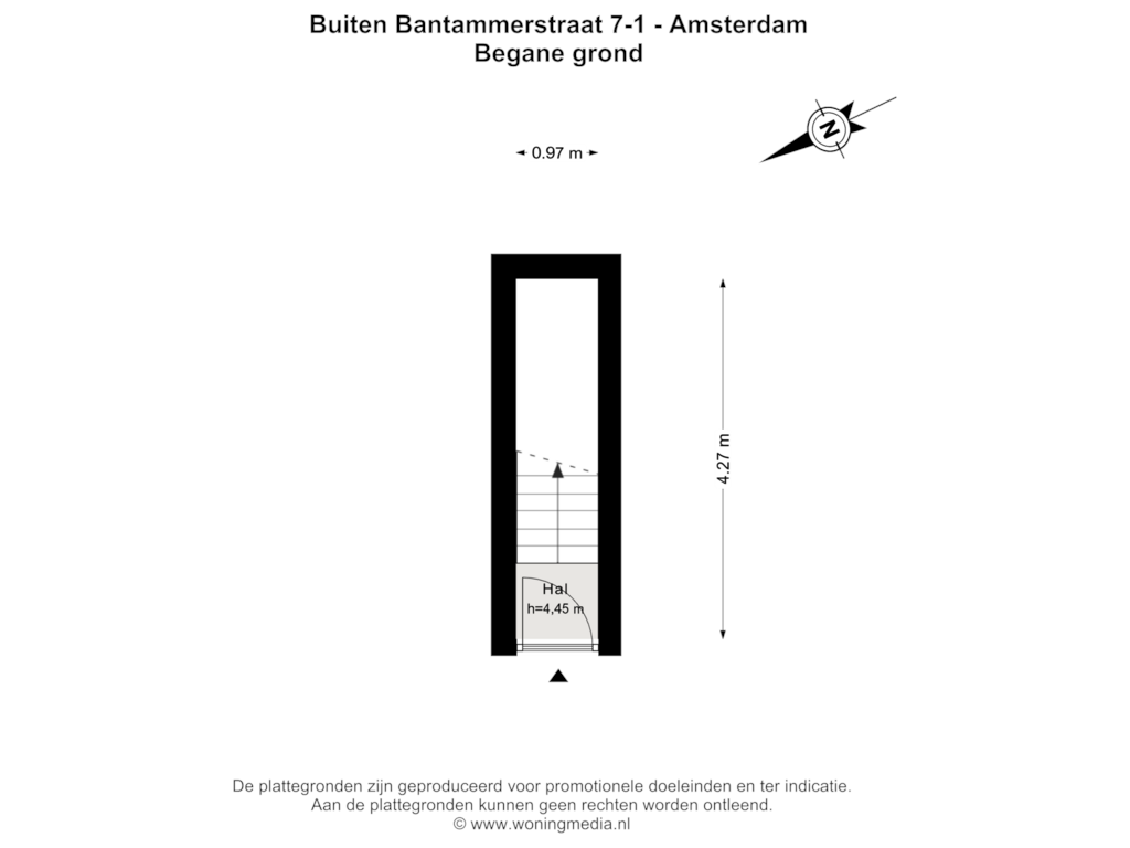 View floorplan of Begane grond of Buiten Bantammerstraat 7-1