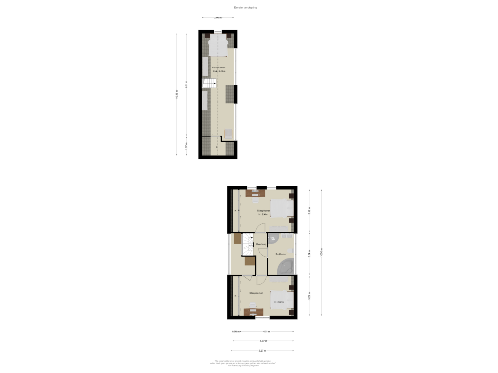 Bekijk plattegrond van Eerste verdieping van Dorpsweg Ransdorp 30