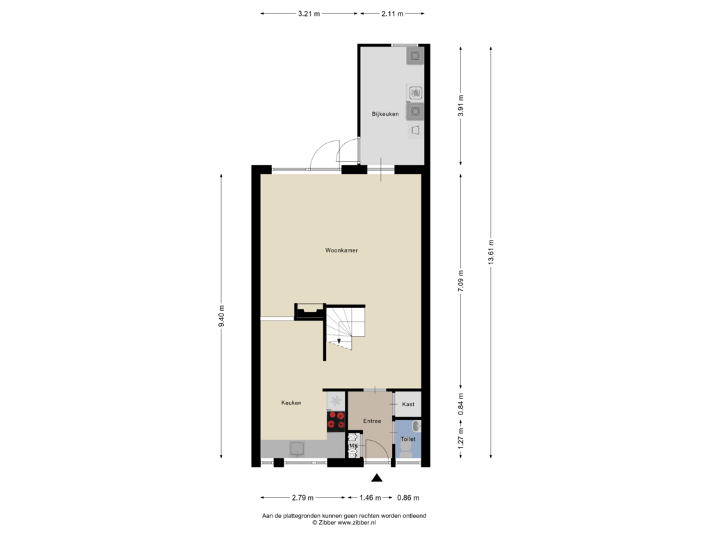 Bekijk plattegrond van Begane Grond van Hofweg 16