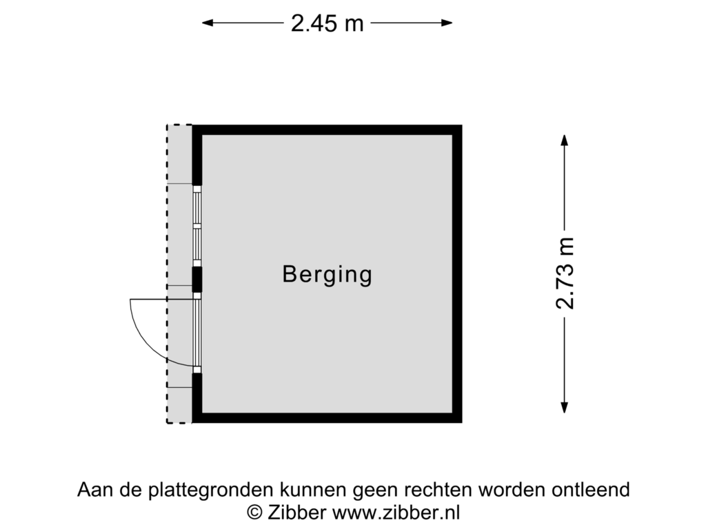 Bekijk plattegrond van Berging van Hofweg 16