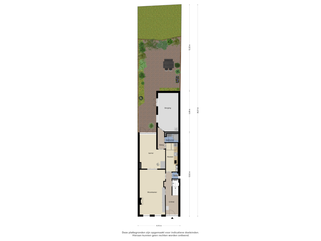 Bekijk plattegrond van Begane Grond  tuin van Bovenstraat 236