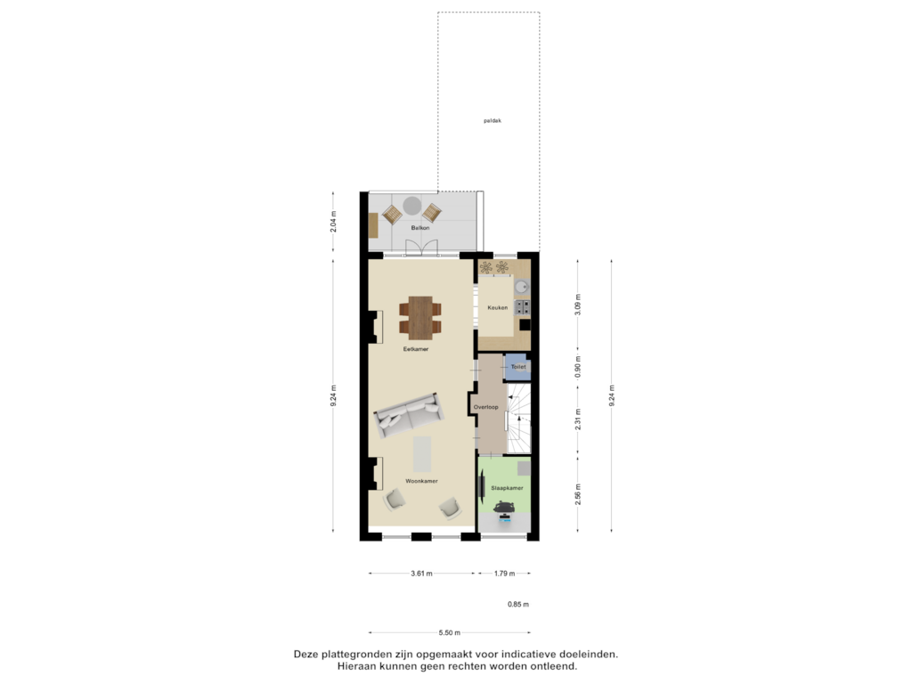 Bekijk plattegrond van Eerste Verdieping van Bovenstraat 236