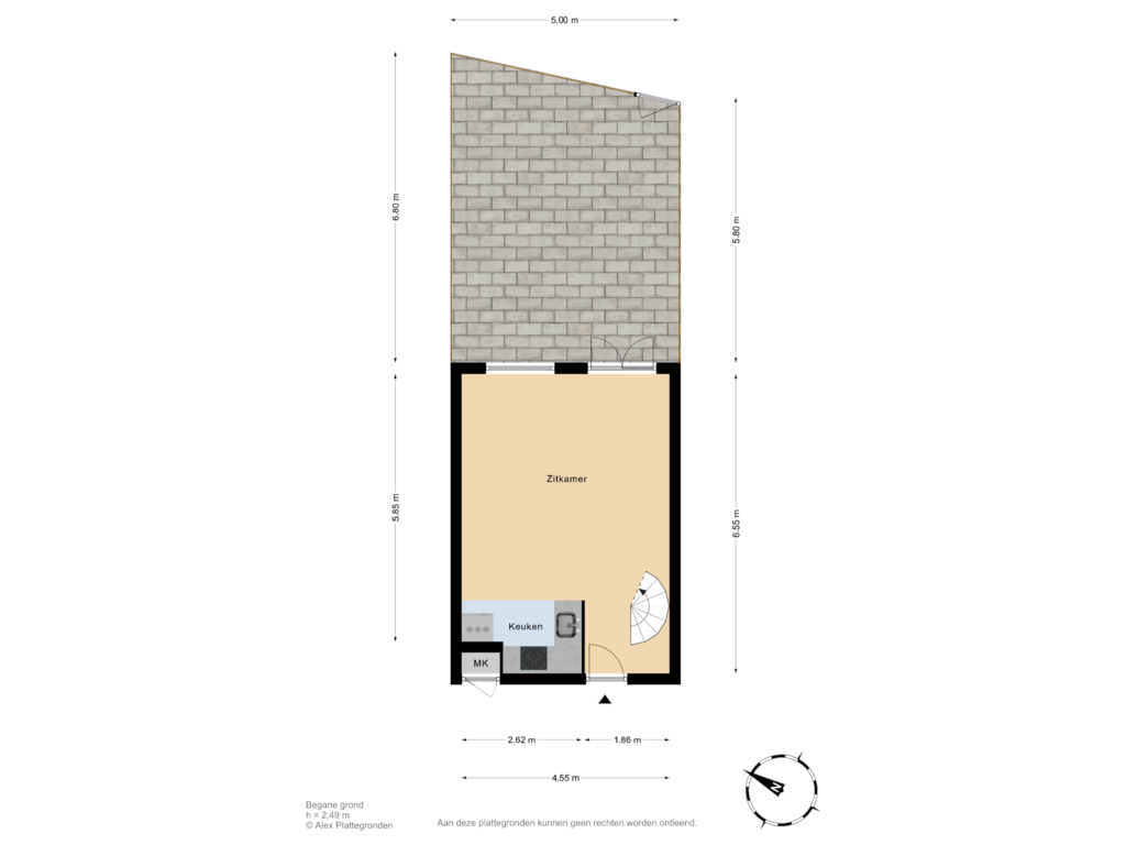 Bekijk plattegrond van Begane grond van Derde Werelddreef 31