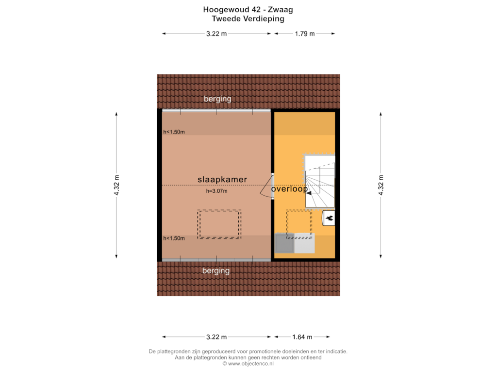 Bekijk plattegrond van Tweede Verdieping van Hoogewoud 42