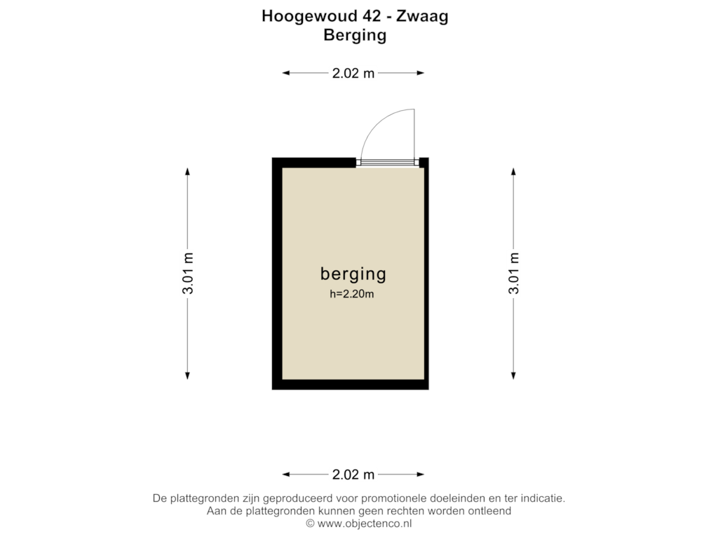 Bekijk plattegrond van Berging van Hoogewoud 42