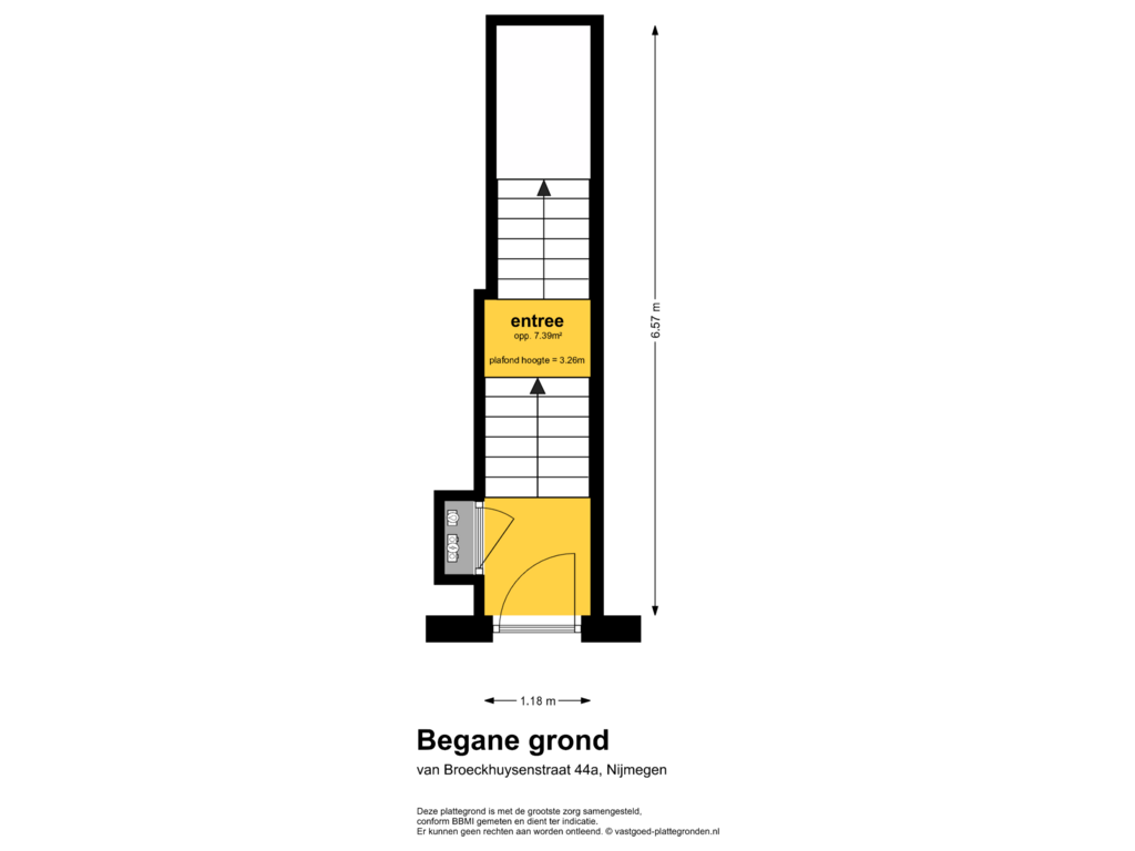 Bekijk plattegrond van begane grond van van Broeckhuysenstraat 44-A