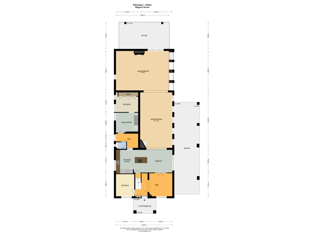 Bekijk plattegrond van BEGANE GROND van Rijksweg 5