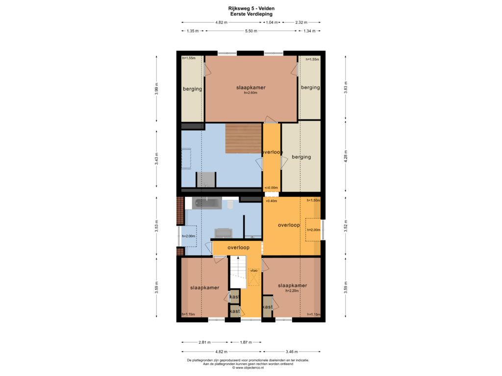 Bekijk plattegrond van EERSTE VERDIEPING van Rijksweg 5