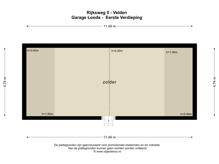 GARAGE LOODS - EERSTE VERDIEPING