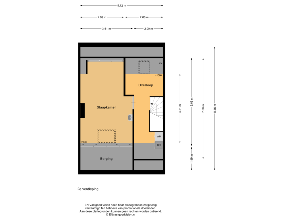 View floorplan of 2e verdieping of Benesserlaan 330