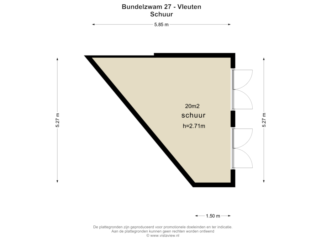 Bekijk plattegrond van SCHUUR van Bundelzwam 27