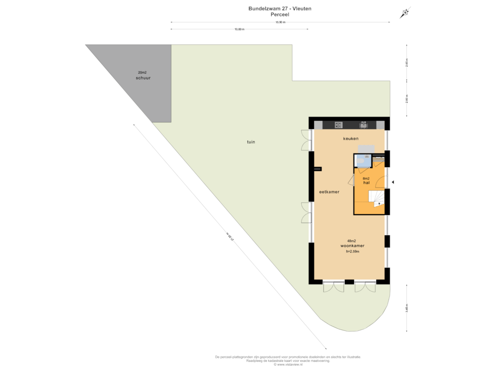 Bekijk plattegrond van PERCEEL van Bundelzwam 27