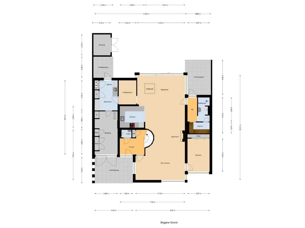 View floorplan of Begane Grond of Röntgenstraat 29