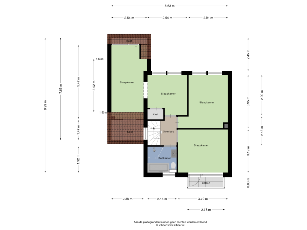 Bekijk plattegrond van Eerste Verdieping van Wingerdstraat 37