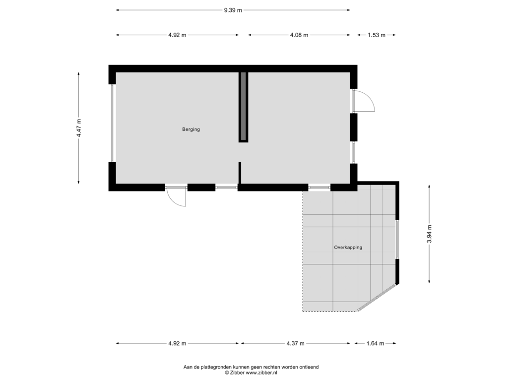 Bekijk plattegrond van Berging van Lariestraat 36-A