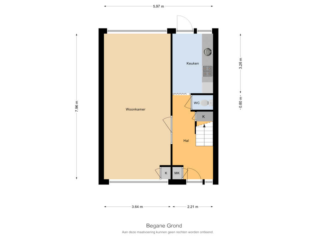 Bekijk plattegrond van Begane Grond van Oranjelaan 12