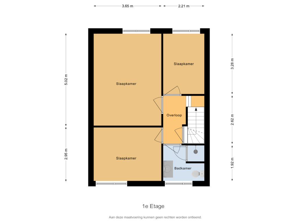 Bekijk plattegrond van 1e Etage van Oranjelaan 12