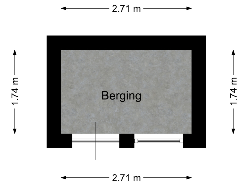 View floorplan of Berging of Meijgatenstraat 17