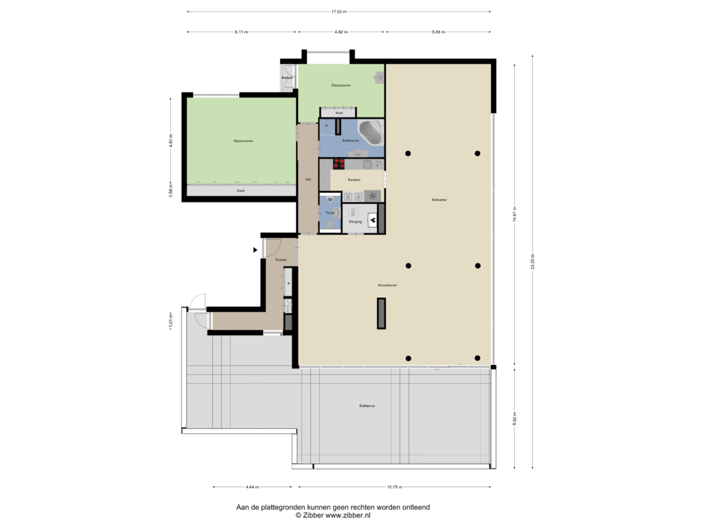 View floorplan of Appartement of L. Springerstraat 152