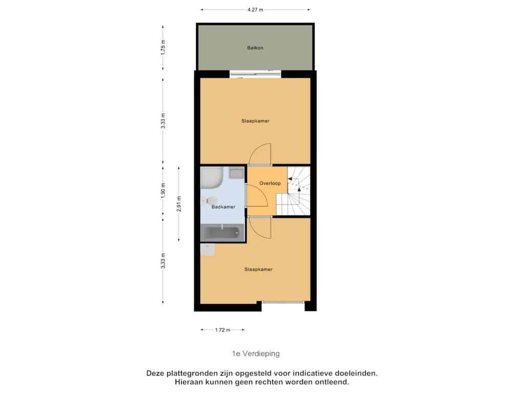 Bekijk plattegrond van 1e Verdieping van Dopplerdomein 15