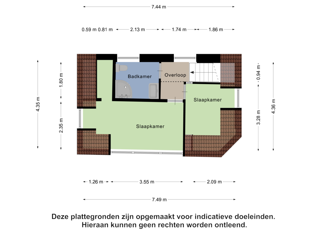 Bekijk plattegrond van Tweede Verdieping van Oudegracht 23