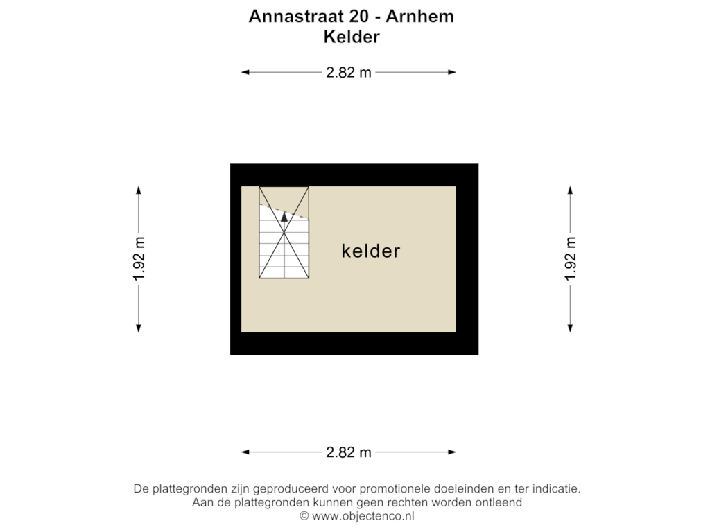 Bekijk plattegrond van Kelder van Annastraat 20