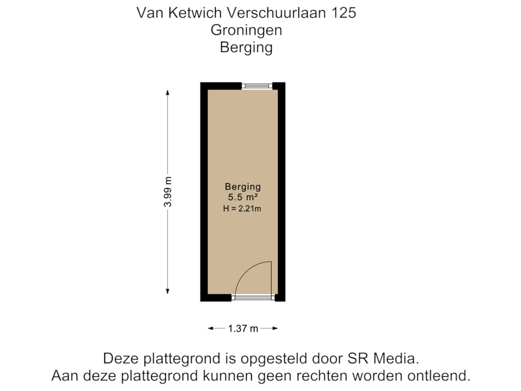 Bekijk plattegrond van Berging van Van Ketwich Verschuurlaan 125